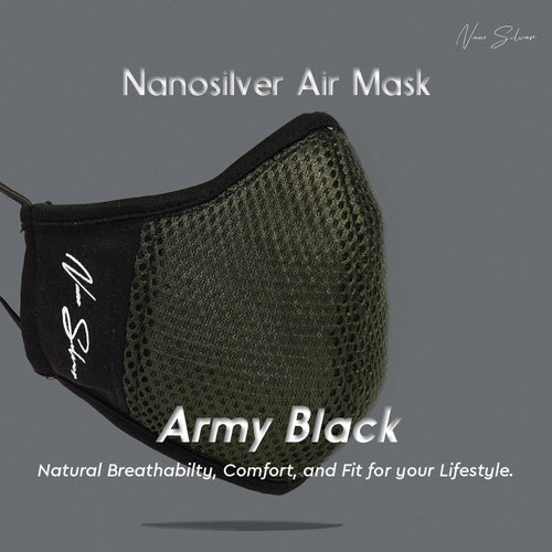 Nanosilver Air Mask Army Black